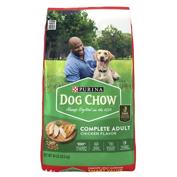 Purina Dog Chow Chicken Flavor Dry Dog Food, 44 lb Bag | Walmart (US)