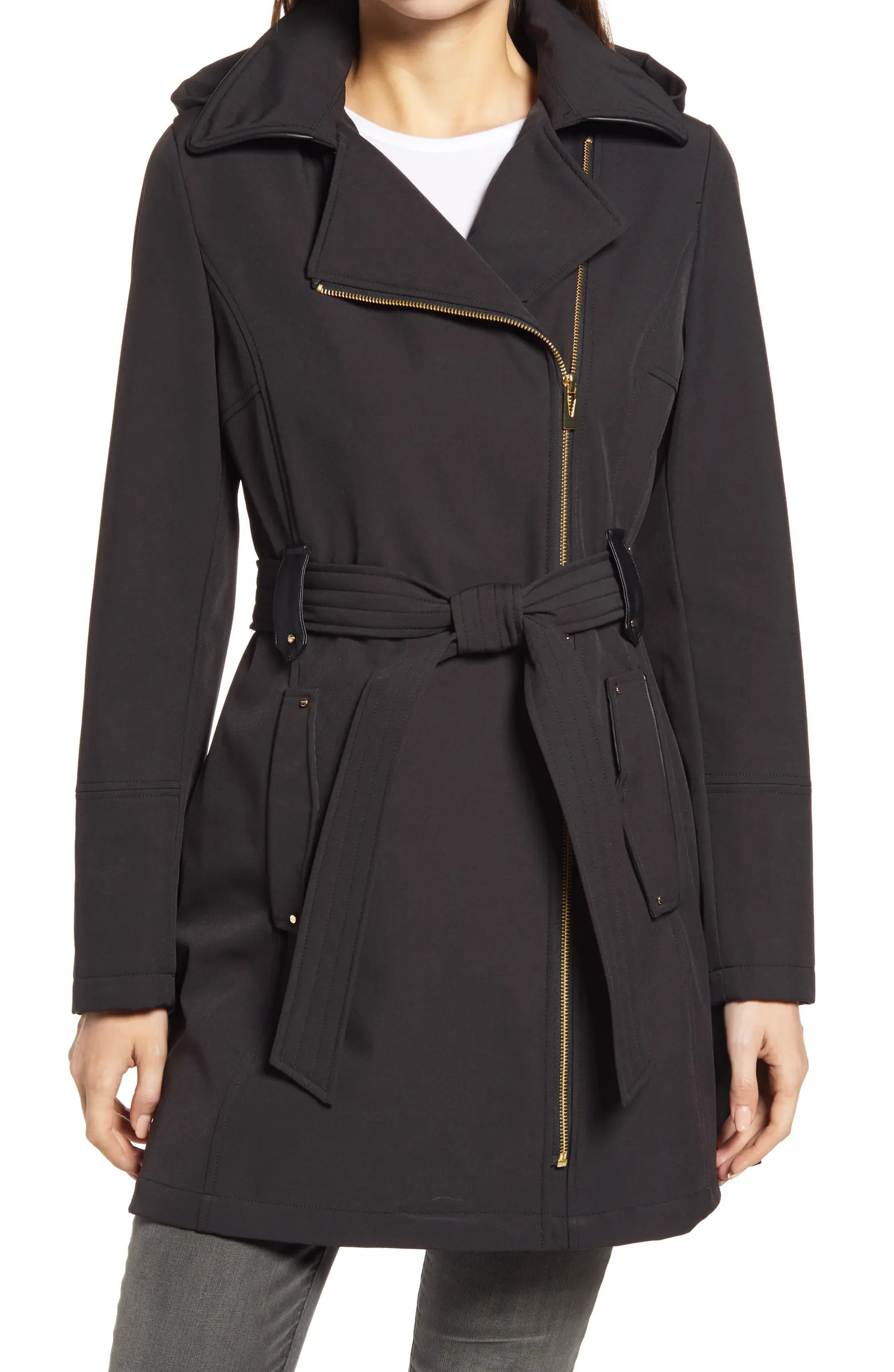 Belted Water Resistant Hooded Trench CoatVIA SPIGA | Nordstrom