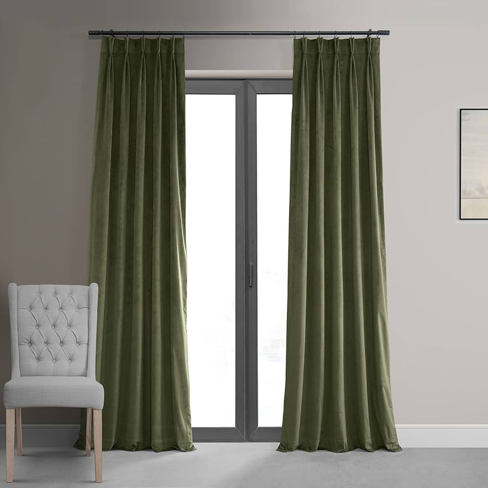 HPD Half Price Drapes Velvet Blackout Curtains/Drapes - 84 Inches Long 1 Panel Blackout Curtain S... | Amazon (US)
