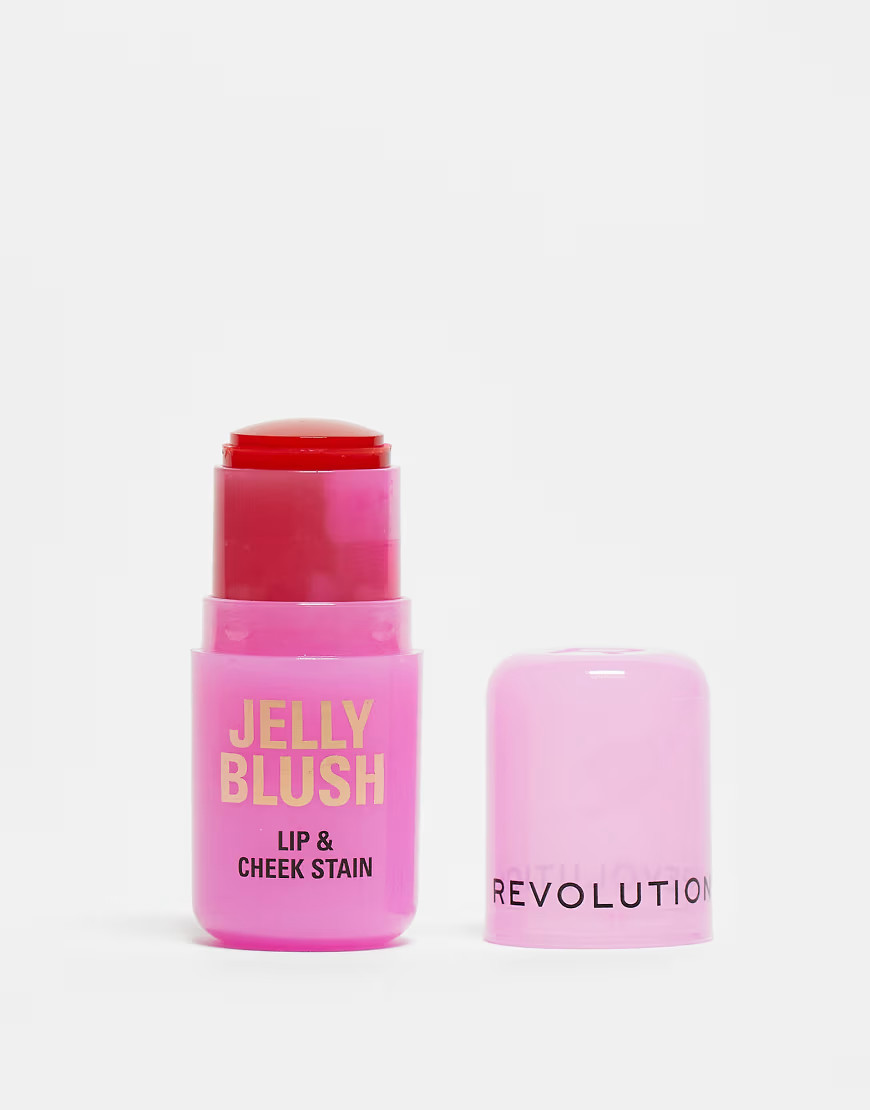 Revolution Jelly Blush Stick Lip and Cheek Stain - Strawberry Pink | ASOS (Global)