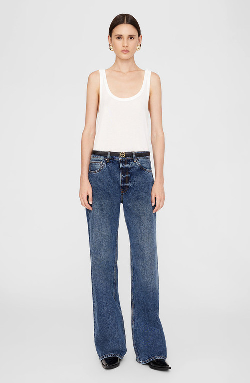 ANINE BING Hugh Jean in Dark Indigo at Nordstrom, Size 30 | Nordstrom
