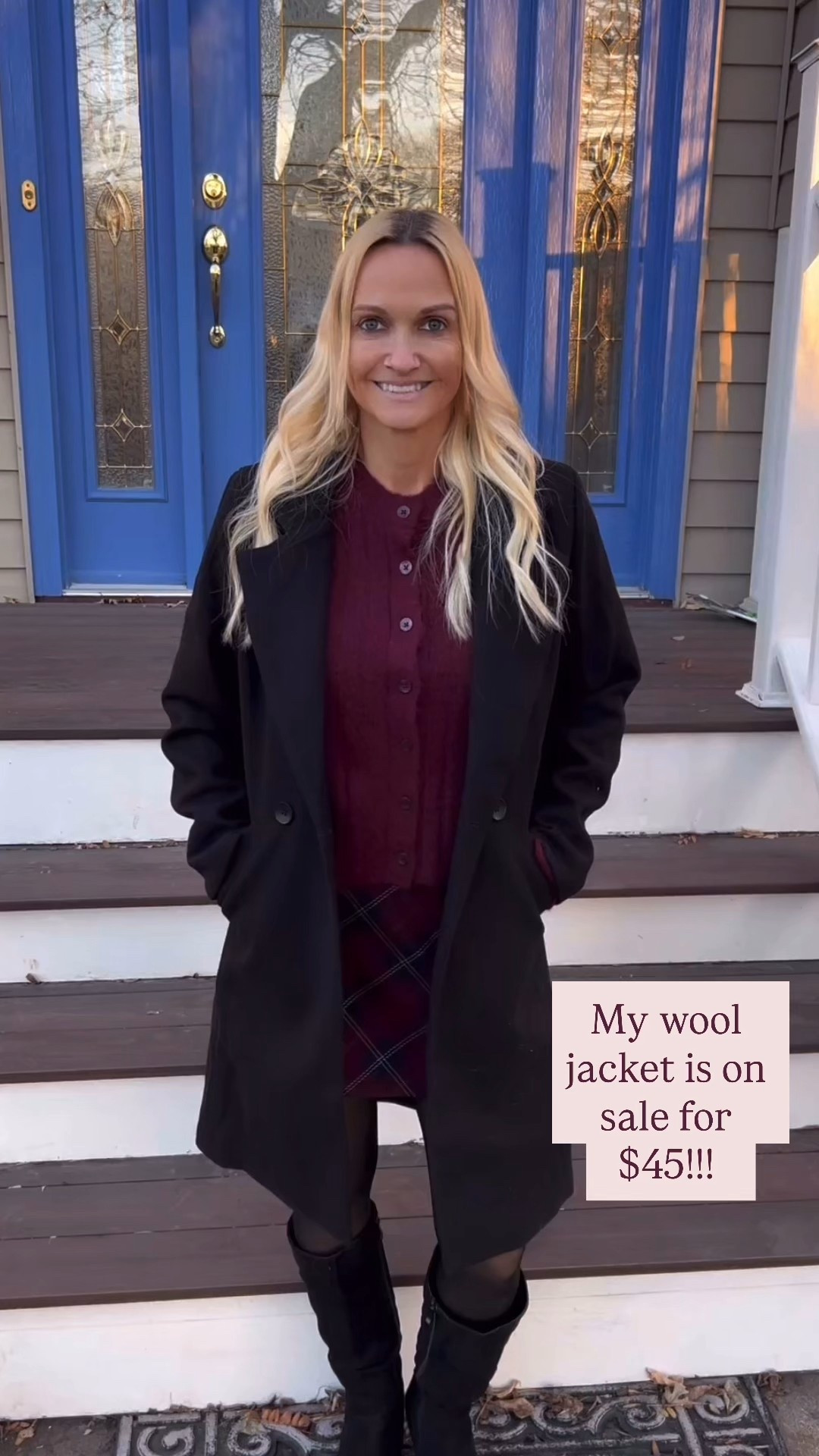 My wool jacket is on sale for $45 on Amazon. This is such an amazing price. You can shop my entire outfit below. This would be a great outfit for the holidays. The sweater and skirt are both from Target. I’m wearing an Xsmall in everything, except the leggings, which are a small.

#LTKootd #LTKSaleAlert #LTKHoliday