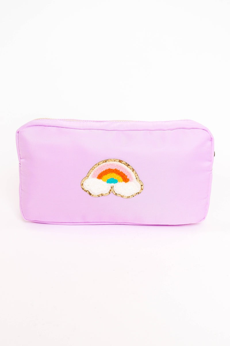 Medium On The Go Pouch - Purple Rainbow | The Impeccable Pig