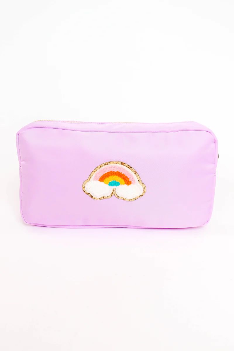 Medium On The Go Pouch - Purple Rainbow | The Impeccable Pig