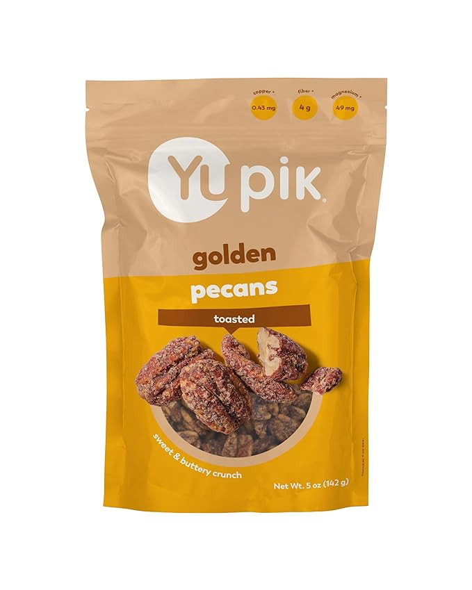 Yupik Toasted Golden Pecans, 5 Oz, Gluten-Free, Kosher, Non-GMO, Sweet Snack, Crunchy Glazed Peca... | Amazon (US)