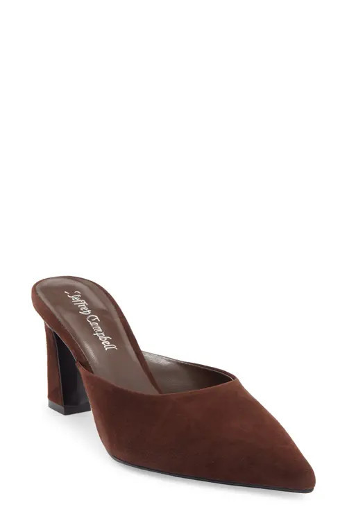 Jeffrey Campbell Unamused Pointed Toe Mule in Brown Suede at Nordstrom, Size 5 | Nordstrom
