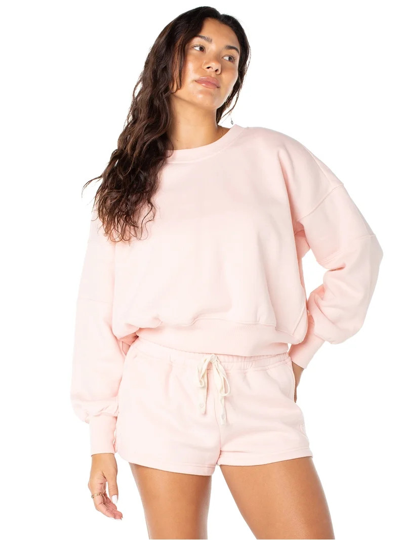Celebrity Pink Women's and Women's Plus Oversized Boyfriend Sweatshirt, Sizes XS-4X | Walmart (US)