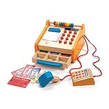 Amazon.com: Hape Checkout Register Kid's Wooden Pretend Play Set Yellow, L: 7.6, W: 7.9, H: 4.8 i... | Amazon (US)