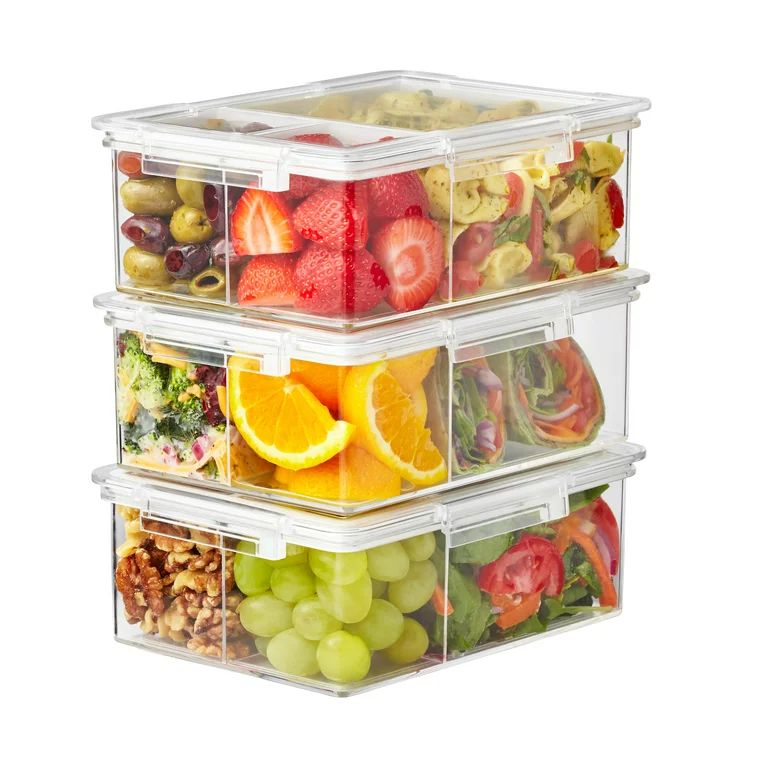 The Home Edit Bento Box Clear Food Storage Container, Set of 3 | Walmart (US)