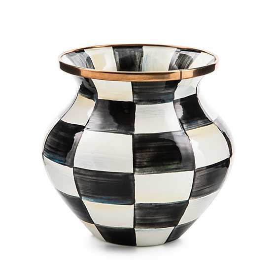 Courtly Check Enamel Vase | MacKenzie-Childs