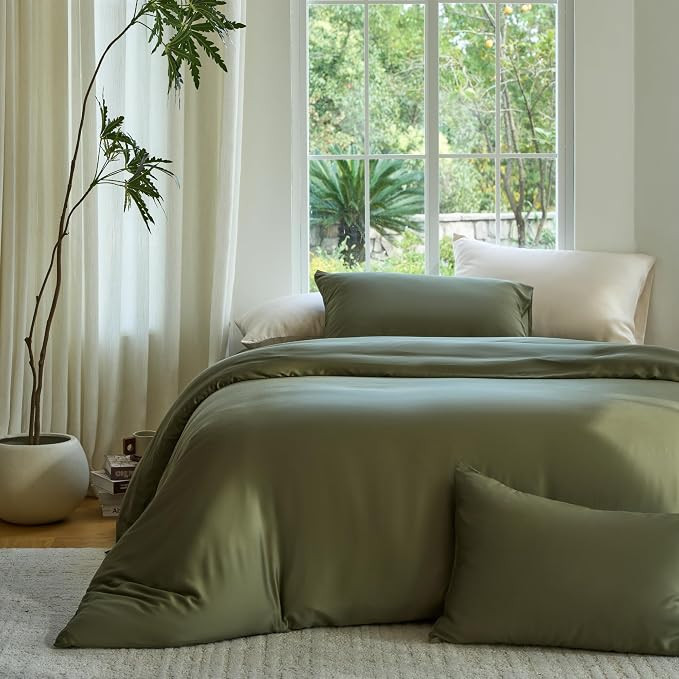 DOZ Duvet Cover Set, 100% Viscose derived from Bamboo, Organically Grown, Buttery Soft, Cooling D... | Amazon (US)