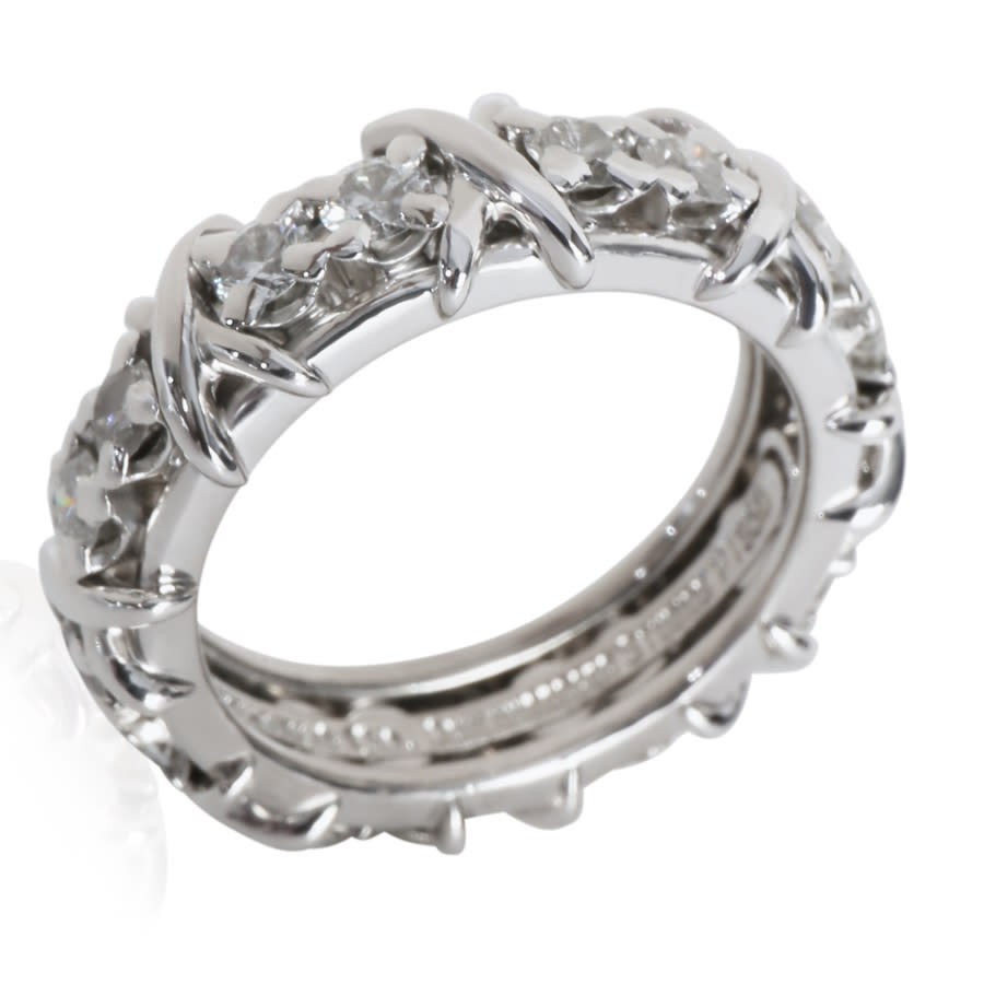 Pre-Owned Tiffany & Co. Platinum Diamond Sixteen Stone Ring | Jomashop.com & JomaDeals.com