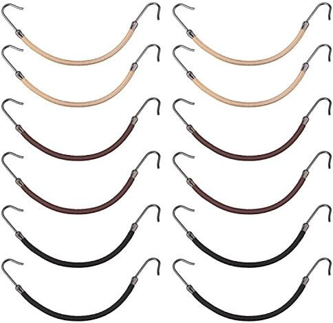 Hotop 15 Pieces Elastic Hook Hair Tie Styling Ponytail Holder Hooks Hair Cord (Black, Brown and B... | Amazon (US)
