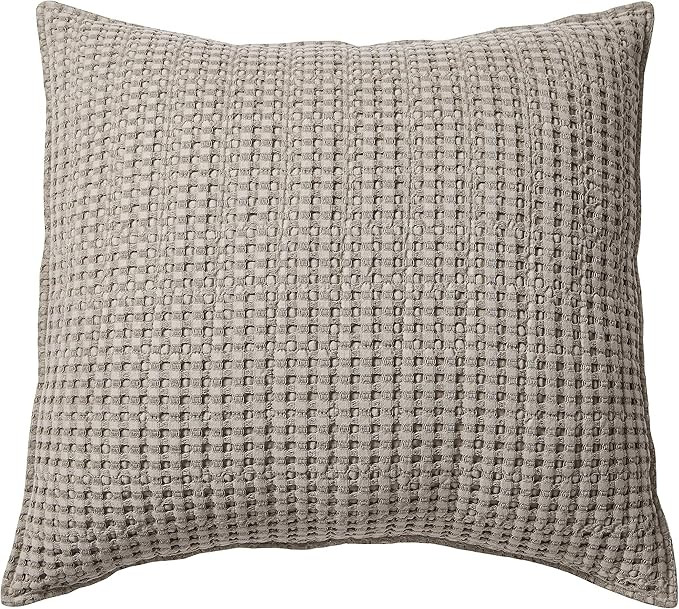 Levtex Home - Mills Waffle - Decorative Pillow - Poly Filled - Taupe - Sham Size (20 x 20in.) | Amazon (US)