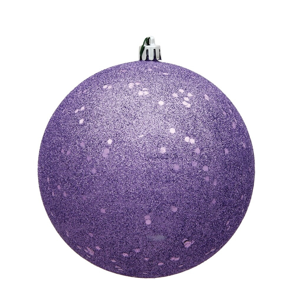 Vickerman 4.75" Lavender Sequin Ball Ornament, 4 per Bag - Purple | Bed Bath & Beyond