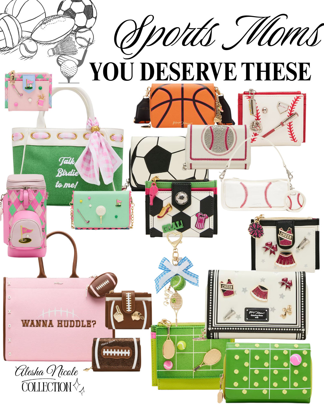 Game days, tournaments, practices, and everything in between. 🏈⚾⛳🏀

These playful sports-inspired purses from Betsey Johnson are such a fun way to show your team spirit while still adding a little personality to your outfit. Whether you're cheering from the sidelines, heading to a tournament, or running between practices, these bags are perfect for the mom who is always on the go and always showing up for her kids.

Cute, conversation-starting, and surprisingly versatile—because sports moms deserve accessories that are just as fun as the memories we're making. 🤍

✨ Shop my favorite Betsey Johnson sports bags and game day accessories through my LTK.

#LTKStyle #SportsMom #GameDayStyle #BetseyJohnson #SportsMomLife #BaseballMom #FootballMom #GolfMom #BasketballMom #SoccerMom #SidelineStyle #MomLife #GameDayFashion #LTKFinds #WeekendStyle 

 #LTKmomlife #LTKActive #LTKKids