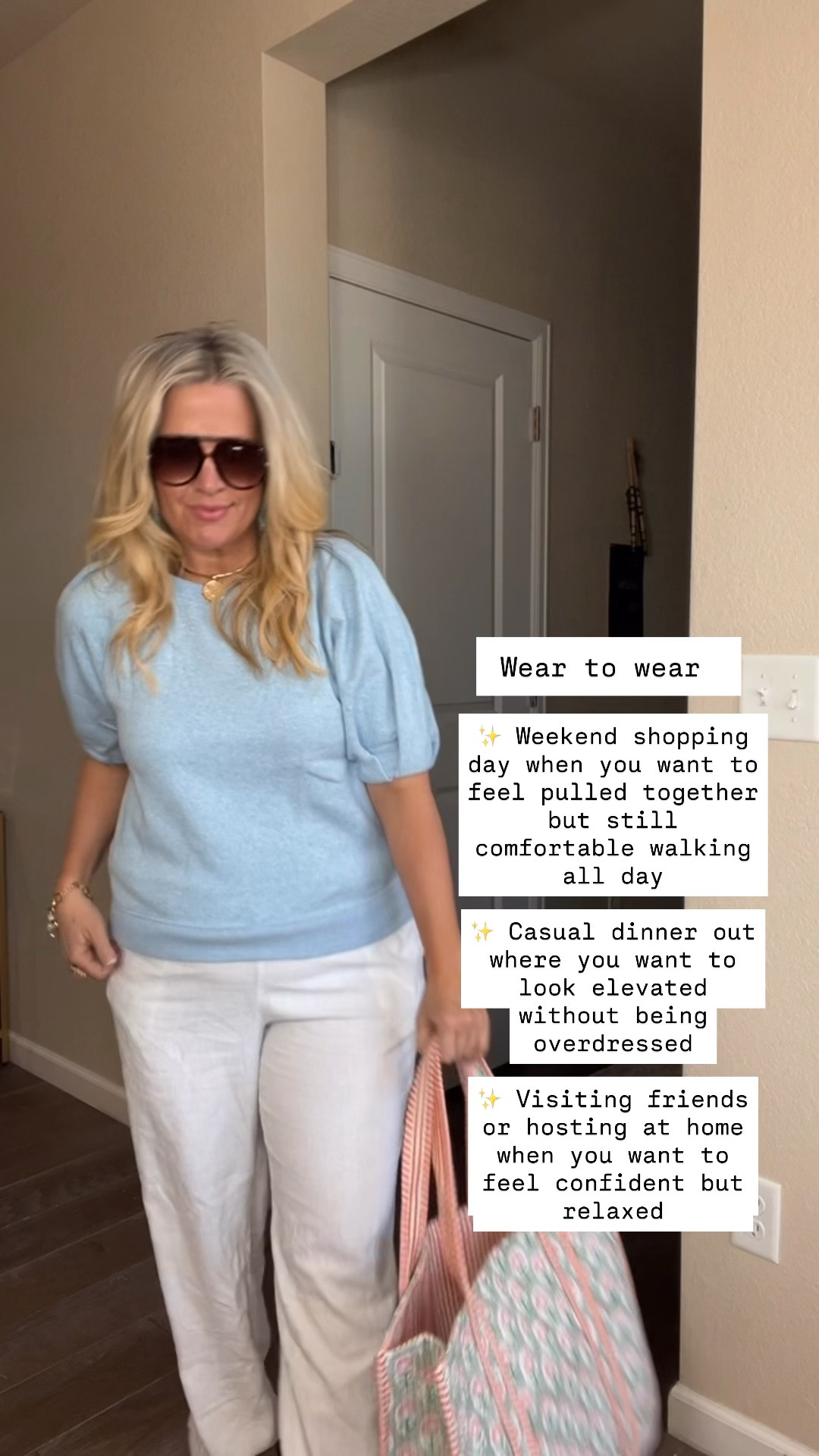  ✨Tap the bell, save and ❤️ for over 40 fashion, midlife style, midsize fashion and luxury looks for less. 

⬇️Sizing information:
Medium top (size up if in between sizes.)
Large pants (size down if in between sizes.) 

✨ Weekend shopping day when you want to feel pulled together but still comfortable walking all day
✨ Casual dinner out where you want to look elevated without being overdressed
✨ Visiting friends or hosting at home when you want to feel confident but relaxed

👑"Helping you look good, feel good!" - Lindsey Denver

Spring looks, Midlife style for real women who want to feel confident again. Over 40 fashion and over 50 style that works with changing bodies, perimenopause shifts, and real life. Think midsize fashion, Gen X style and up, body confidence, and mom outfits that feel polished, comfortable, and elevated...because style over 45 and over 50 should feel effortless, not stressful. 


#LTKPlusSize #LTKMidsize #LTKOver40