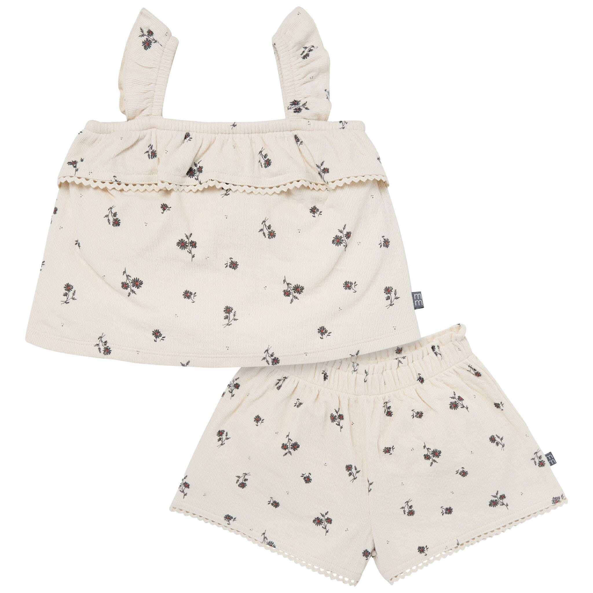2-Piece Infant & Toddler Girls Beige Floral Top and Shorts Set | Gerber Childrenswear