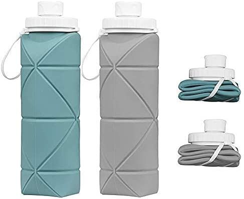 SPECIAL MADE Collapsible Water Bottles 2 Pack BPA Free Siliconce Leak-proof Reusable Travel Water... | Amazon (US)
