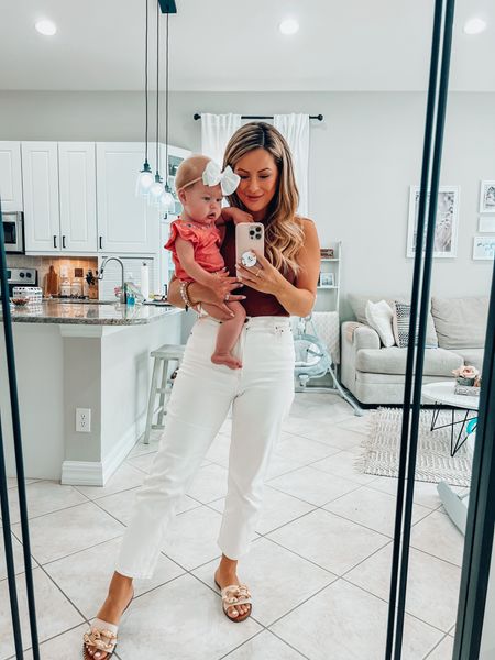 Ladies lunch Thursday ✨🤎 ps this bodysuit is fits like a glove on your body and these off white ultra high ankle denims are becoming a staple this spring! BOTH ARE 25% OFF TODAY! 

#LTKsalealert #LTKSeasonal #LTKbaby
