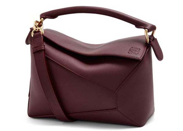 LOEWE Small Puzzle Bag In Classic Calfskin Dark Burgundy | StockX