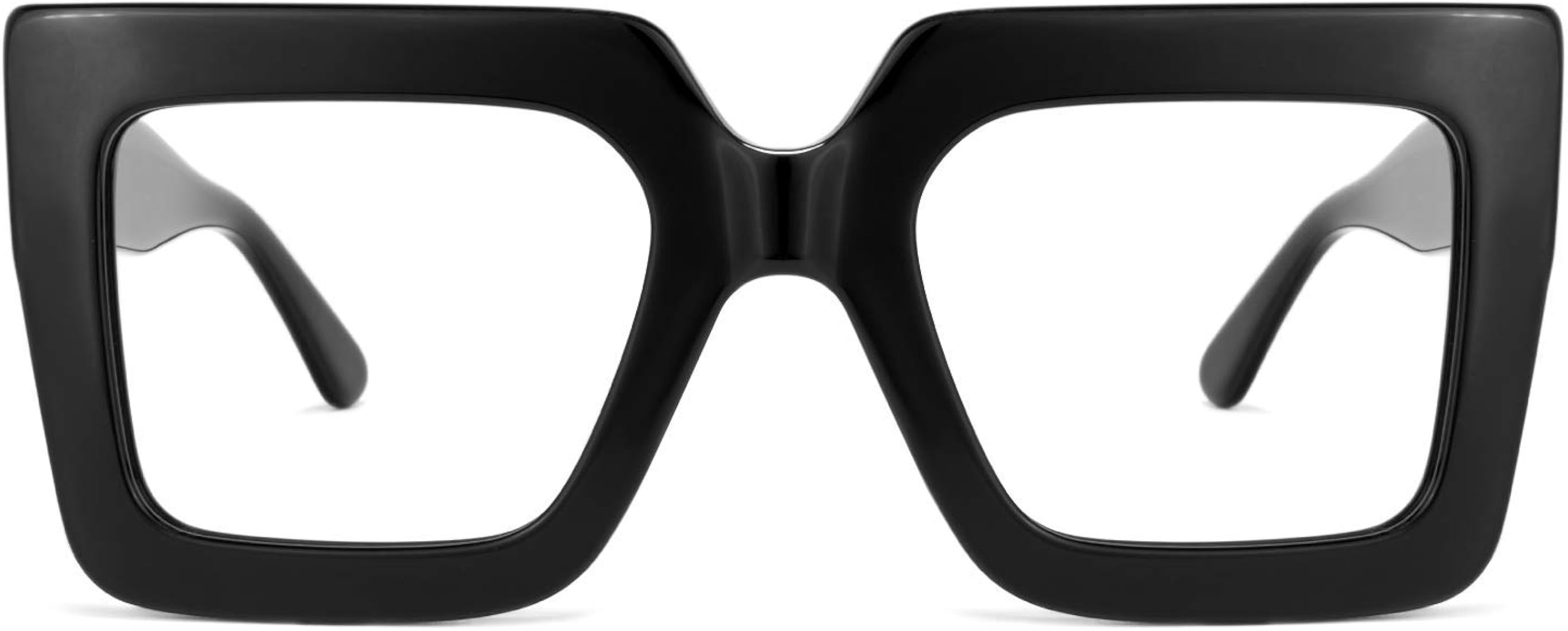 Zeelool Stylish Thick Oversized Square Blue Light Blocking Glasses for Women 100% UV400 Protectio... | Amazon (US)