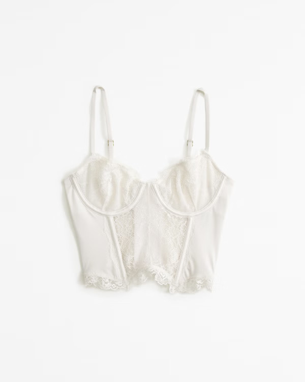 Lace and Satin Corset | Abercrombie & Fitch (US)
