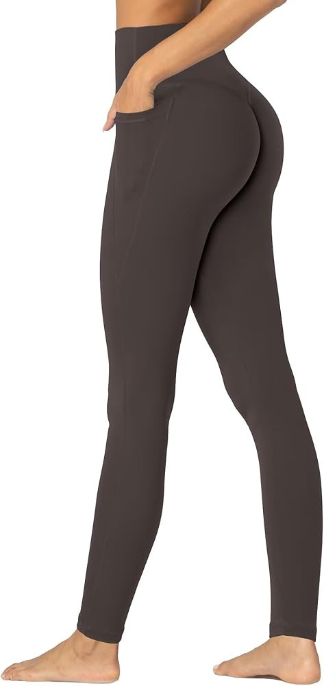 Sunzfly Invisible Butt Scrunch Workout Leggings with Pockets for Women, No Front Seam Gym Yoga Pa... | Amazon (US)