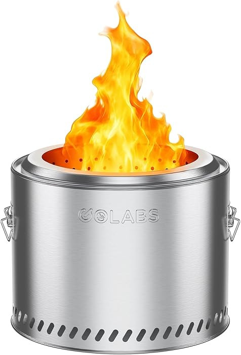 Golabs Smokeless Portable Fire Pit, 19.5" Stainless Steel, for Wood/Charcoal/Pellet Fuel, Portabl... | Amazon (US)