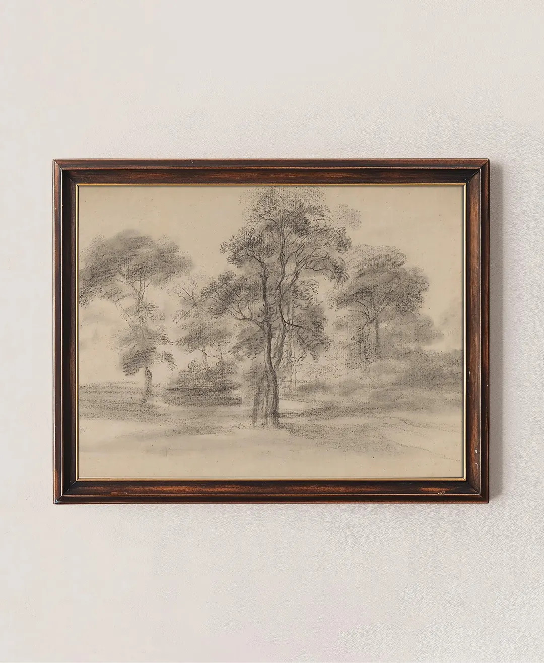 Vintage Trees Sketch Art | Scenic Landscape Drawing | Antique Trees Illustration Printable Art Di... | Etsy (US)