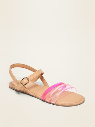 Ombré-Jelly Triple-Strap Sandals for Girls | Old Navy (US)