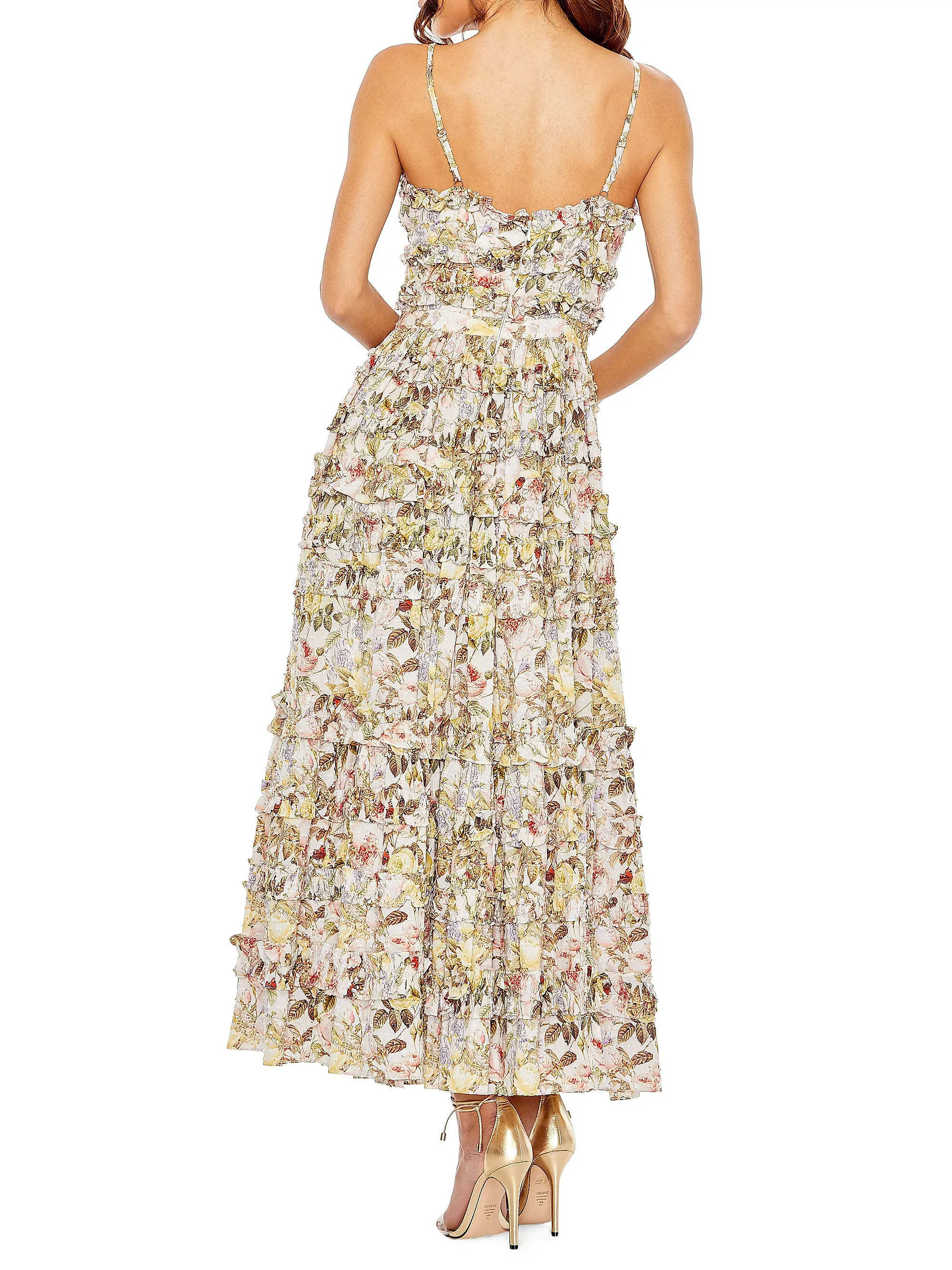 Floral Textured Tiered Cocktail Dress | Saks Fifth Avenue