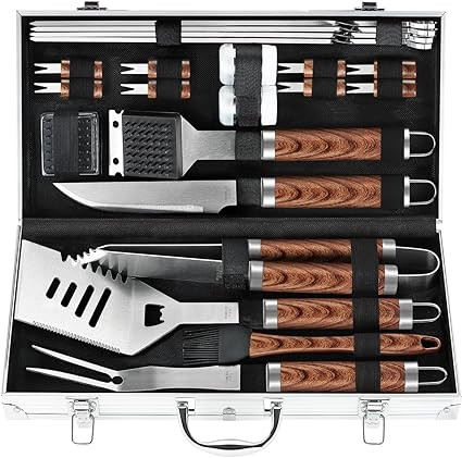 22PCS Heavy Duty BBQ Grill Accessories Set, Non-Slip Grill Tools for Outdoor Grill Set Stainless ... | Amazon (US)