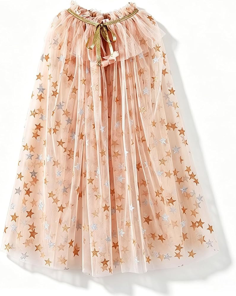 TPMG Princess Fairy Tulle Cape for Little Girls Halloween Costume Dress Up | Amazon (US)