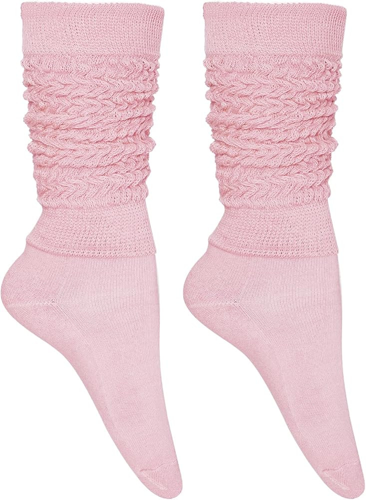 Womens Slouch Socks Neon Extra Long Scrunch Knee High Socks for Women Party Leg Warmers | Amazon (US)