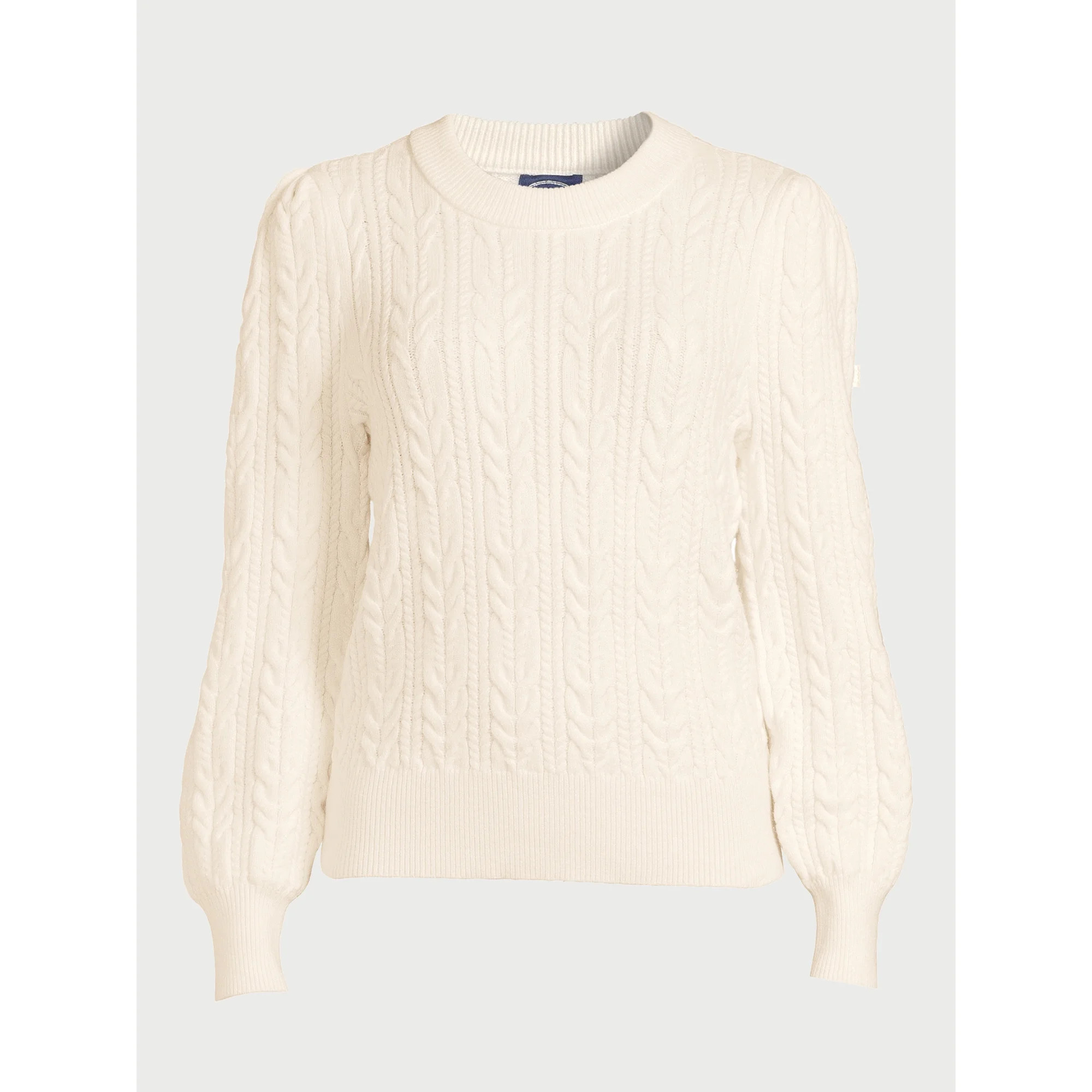Scoop Women’s Cable Knit Crewneck Sweater, Sizes XS-XXL | Walmart (US)