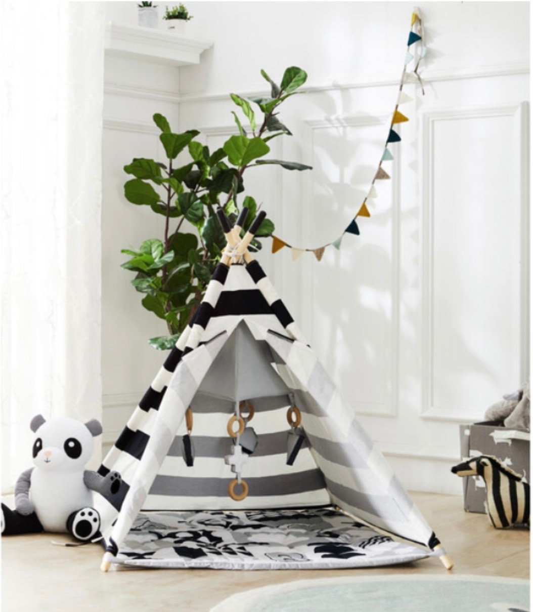 Modern black + white play tent for toddlers and kids. Gift idea 🎁

#LTKFallSale #LTKHome #LTKKids