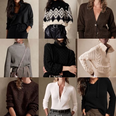 Winter sweaters from Banana Republic 

#blacksweater #cableknitsweater #wintersweaters

#LTKHoliday #LTKstyletip #LTKSeasonal