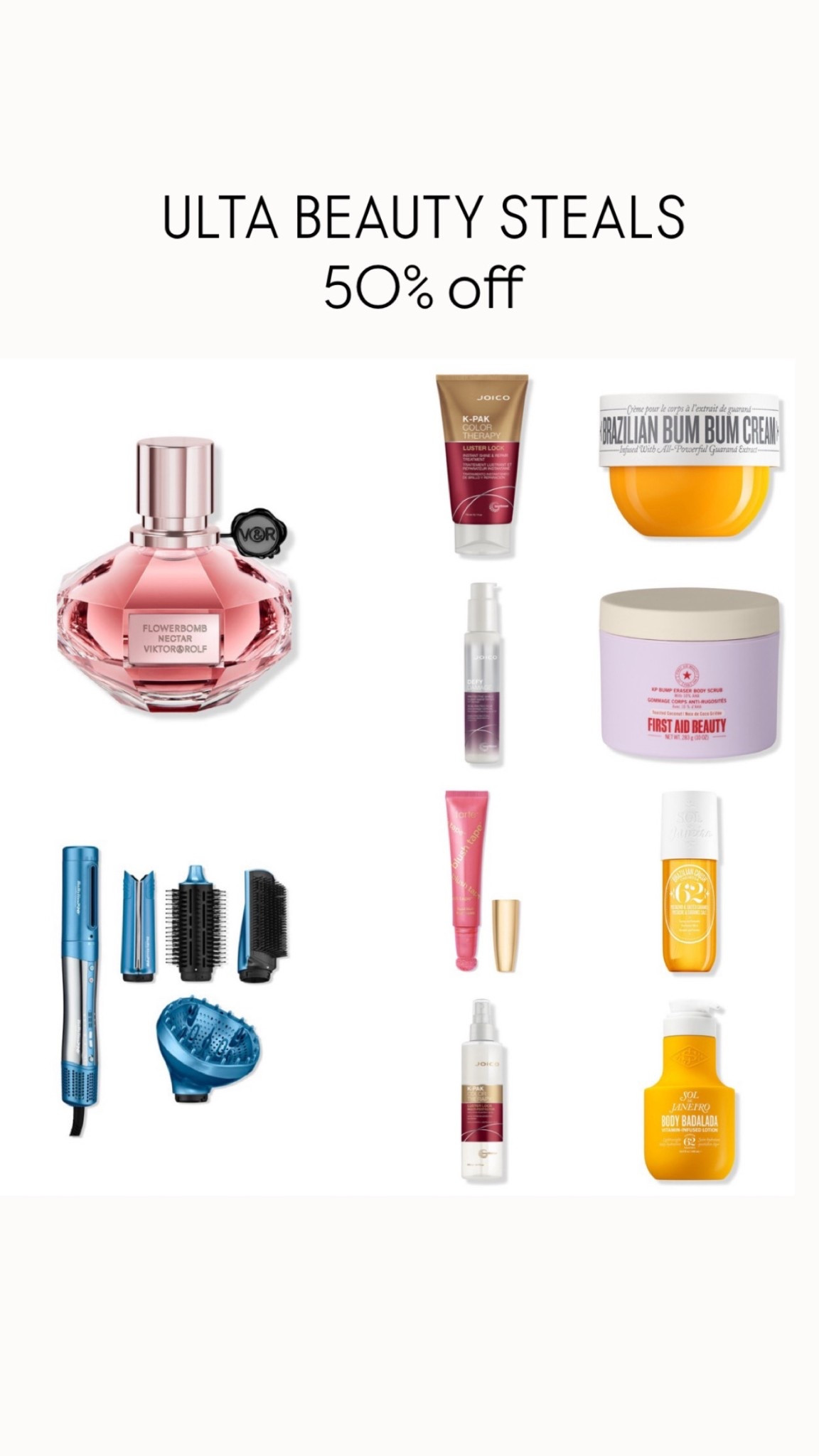 Today only ULTA BEAUTY DEALS! 50% off! 

#LTKselfcare #LTKmorningroutine #LTKSaleAlert