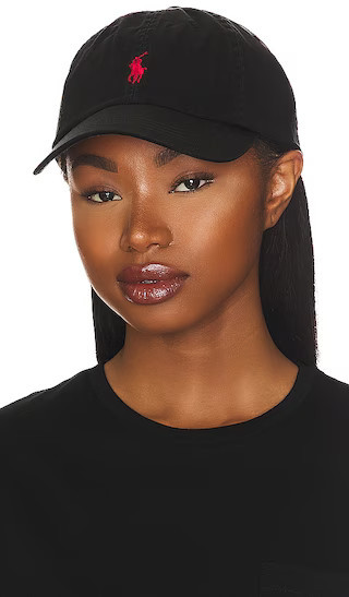 Polo Ralph Lauren Chino Cap in Black & Red in Black. | Revolve Clothing (Global)