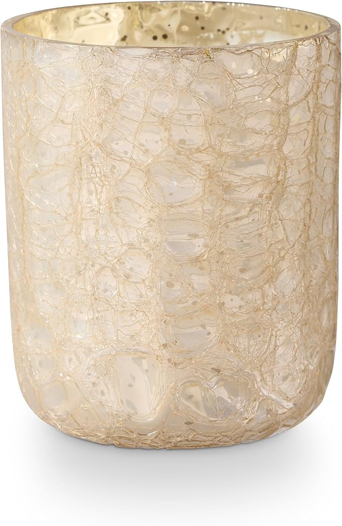 ILLUME Small Boxed Crackle Glass Candle, Winter White | Amazon (US)