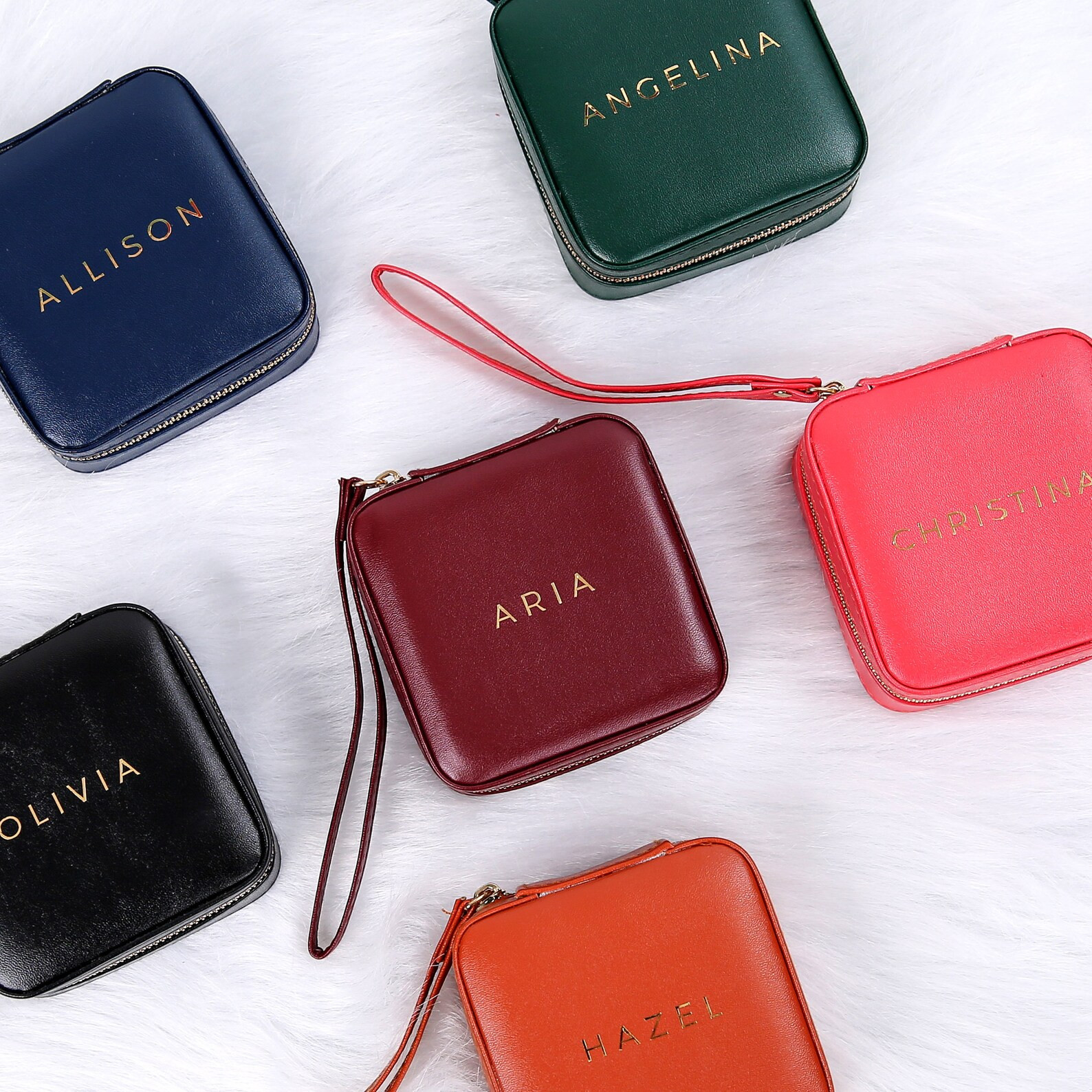 Personalized Jewelry Case Necklace Ring Box Travel Jewelry - Etsy | Etsy (US)