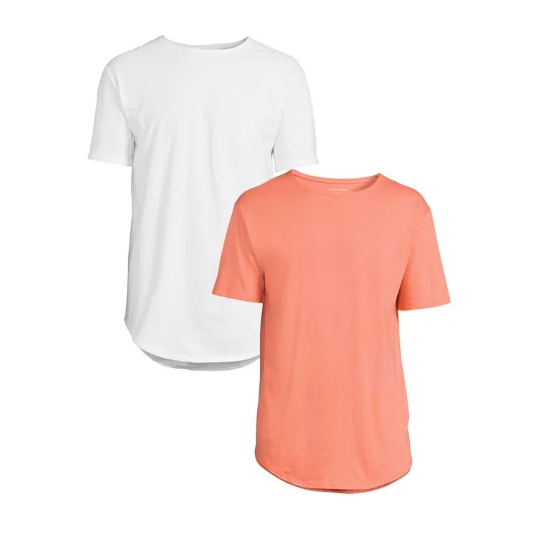 No Boundaries Men's Elongated T-Shirt, 2-Pack - Walmart.com | Walmart (US)