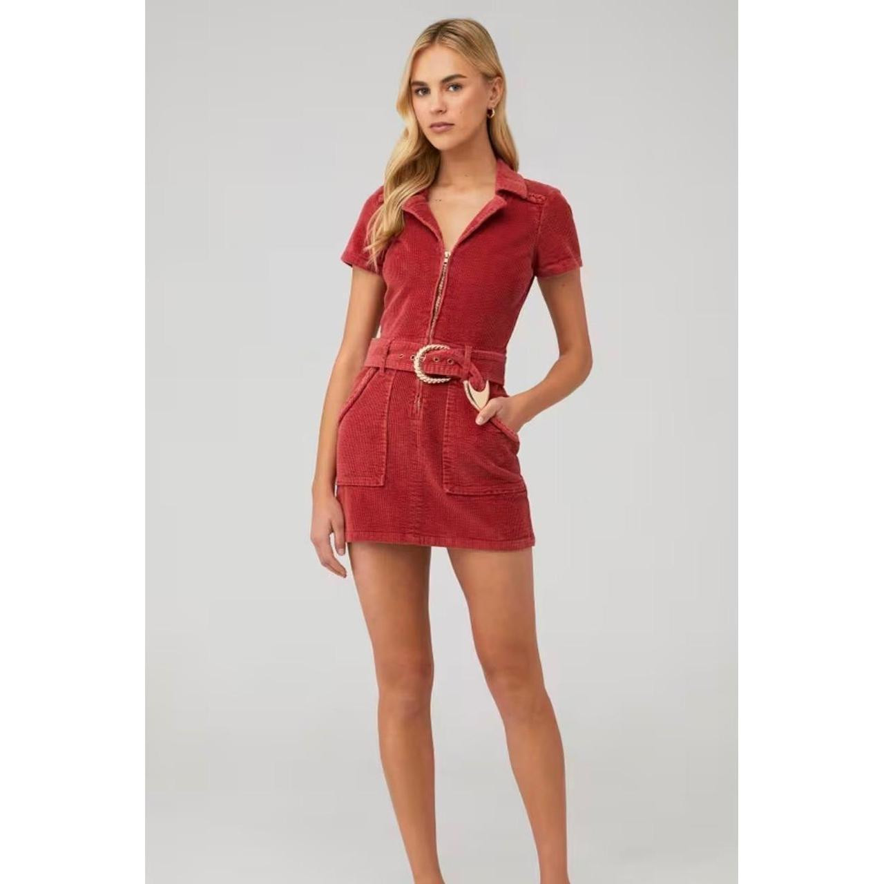 Show Me Your Mumu Women's Shirt Dress - Red | Depop US