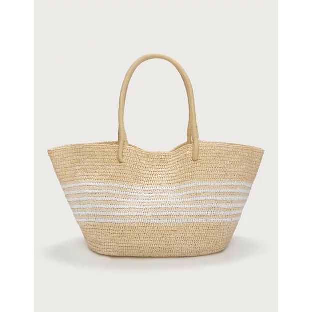 Striped Straw Tote Bag | Bags & Purses | The  White Company | The White Company (UK)