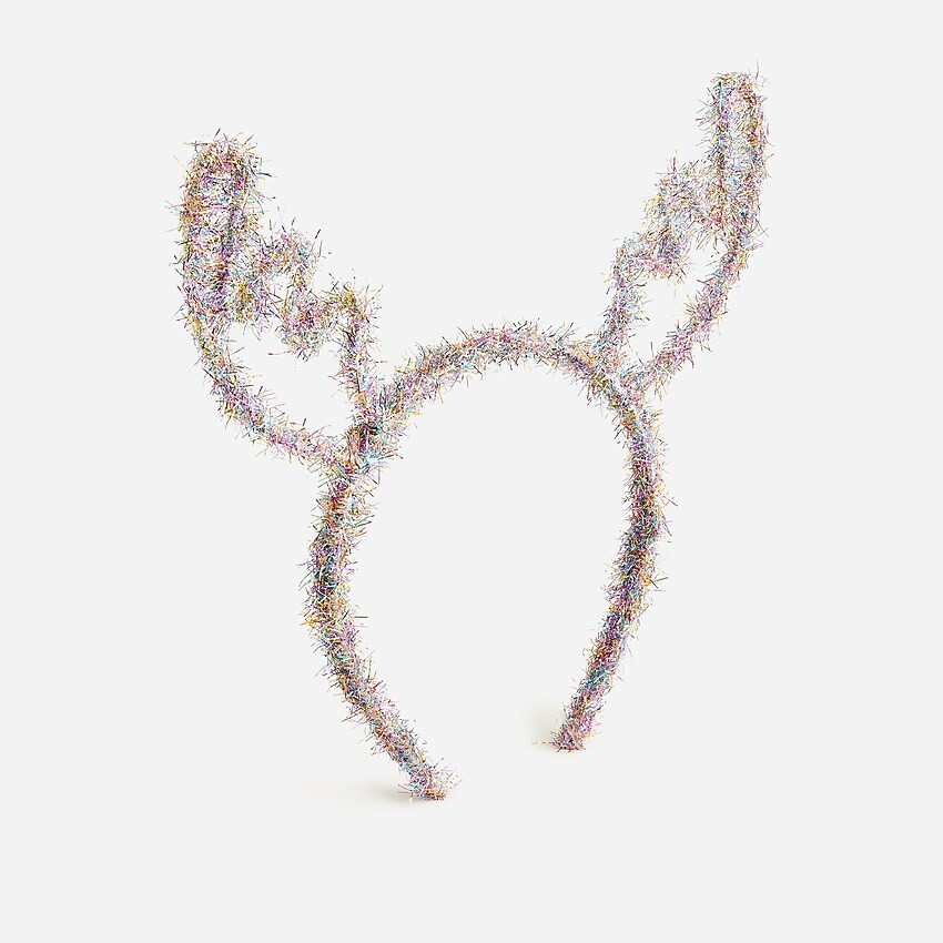 Girls' tinsel antler headband | J. Crew US