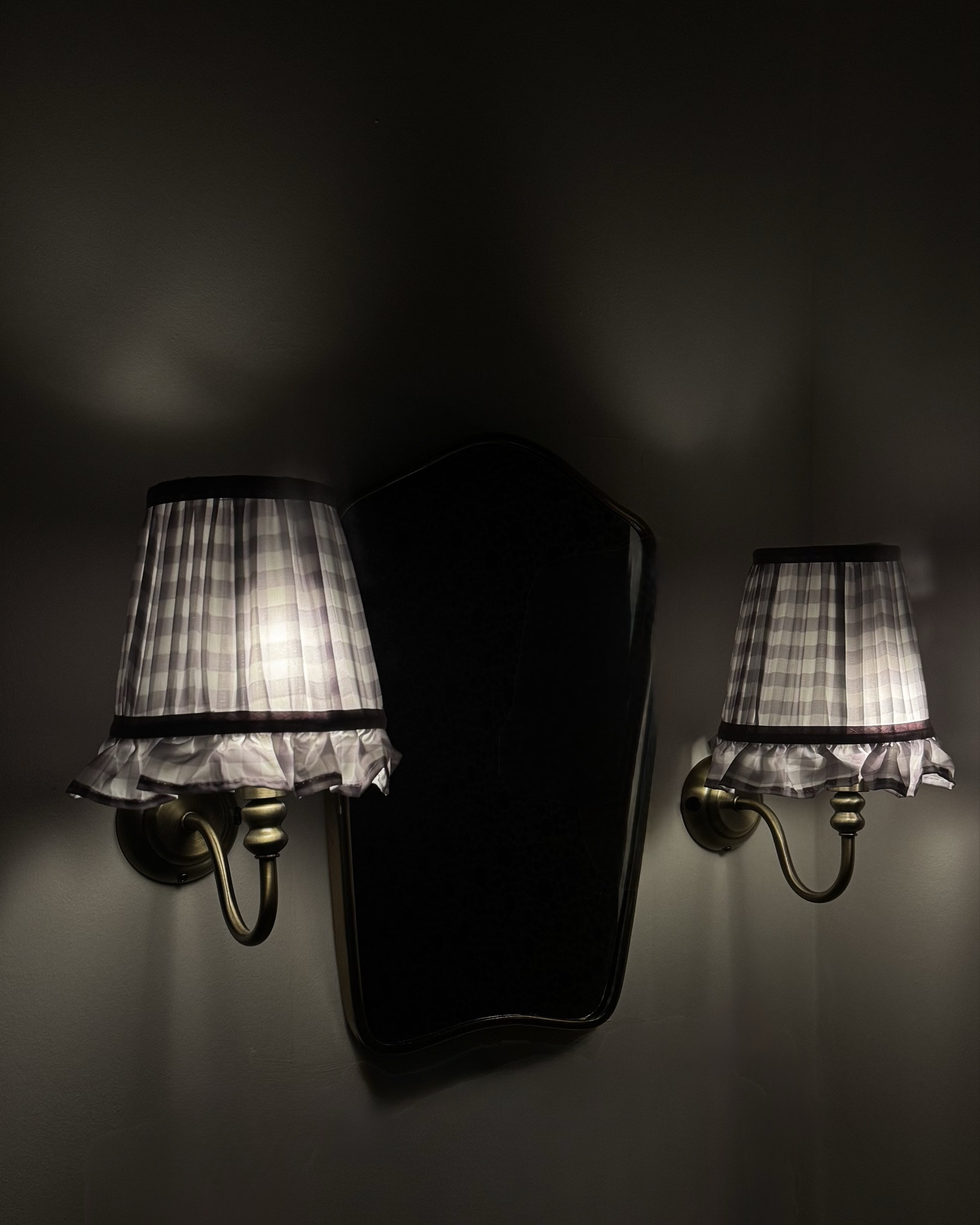 Bathroom makeover, wall lights, wall sconces, bathroom lights, frilled lampshade, lilac lampshade 

#LTKeurope #LTKuk #LTKhome