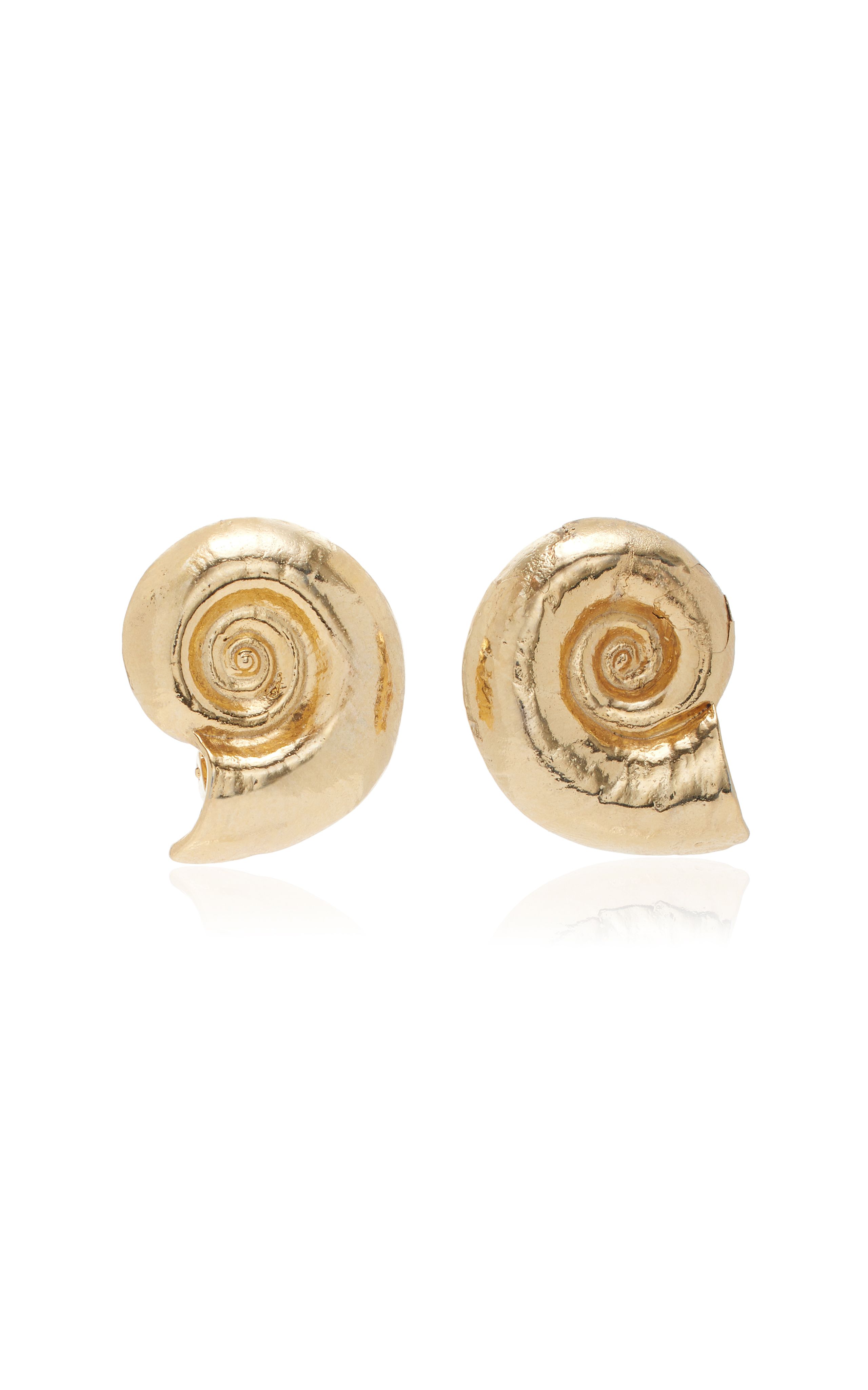 24K Gold-Plated Shell Earrings | Moda Operandi (Global)