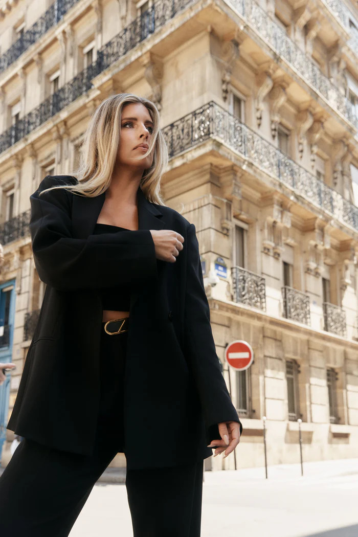 BLACK CREPE WIDE LEG PANT | Carla Zampatti