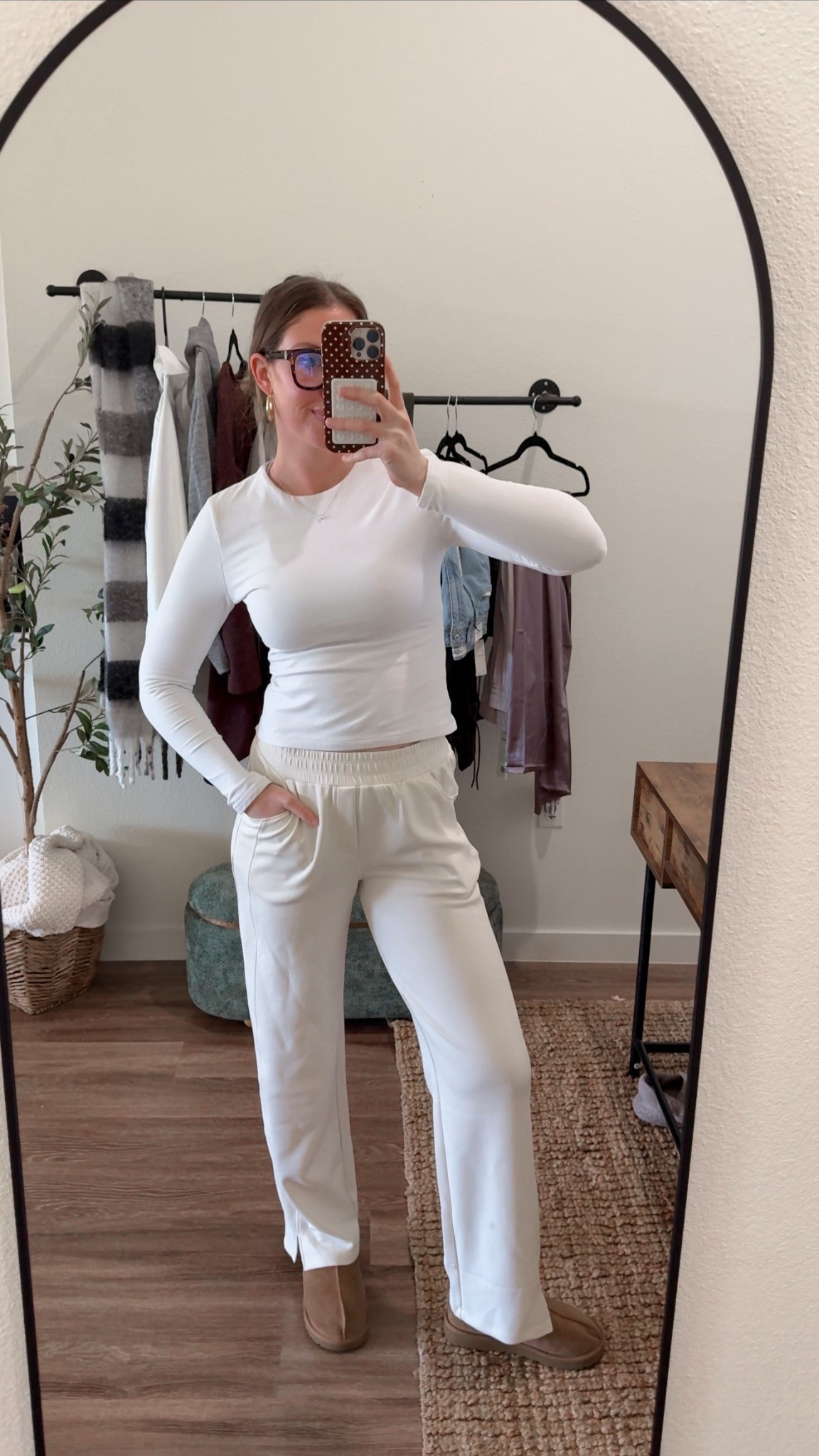 Simple SAHM mom outfit idea. Wearing a small in top & medium tall I pants #macymalonee

#LTKSeasonal #LTKootd #LTKTall